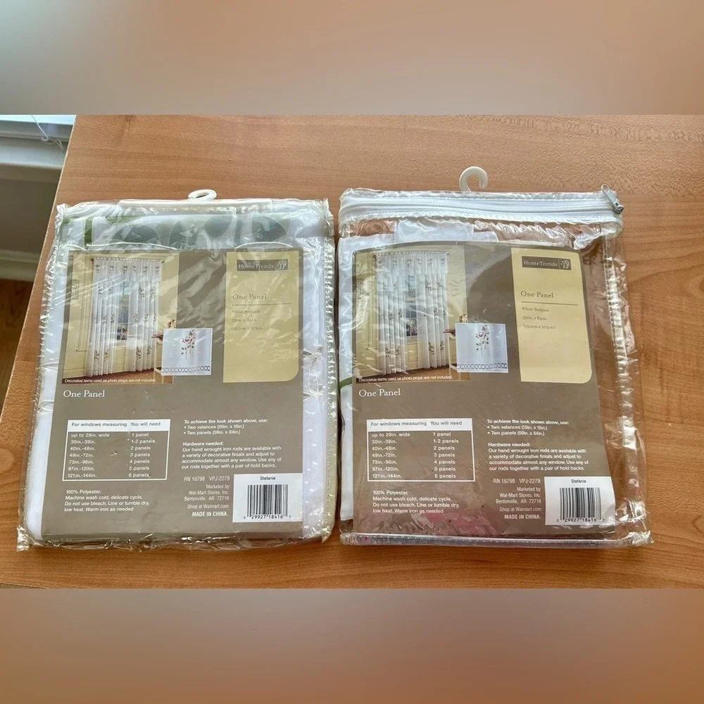New curtain panels Home trend brand 59 x 84 flowers lot of 2